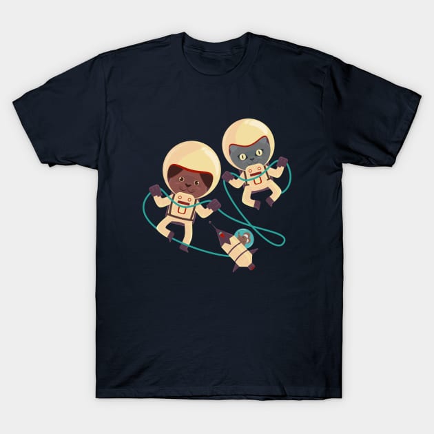 Space Explorers T-Shirt by pencildog